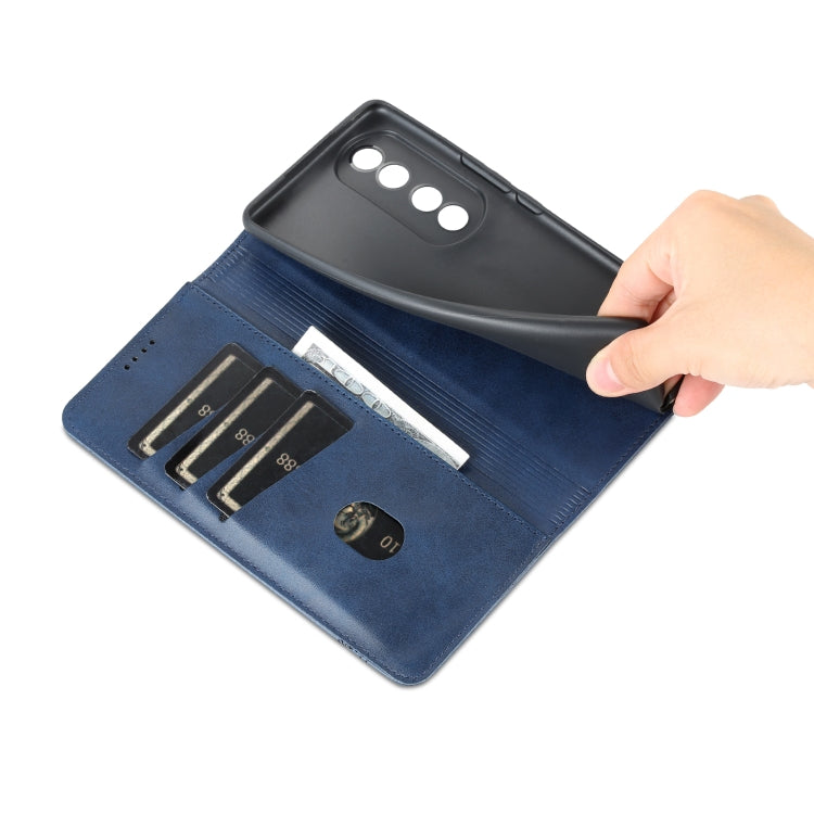For Honor 90 Pro AZNS Magnetic Calf Texture Flip Leather Phone Case(Dark Blue) - Honor Cases by AZNS | Online Shopping South Africa | PMC TechLife | Buy Now Pay Later Mobicred