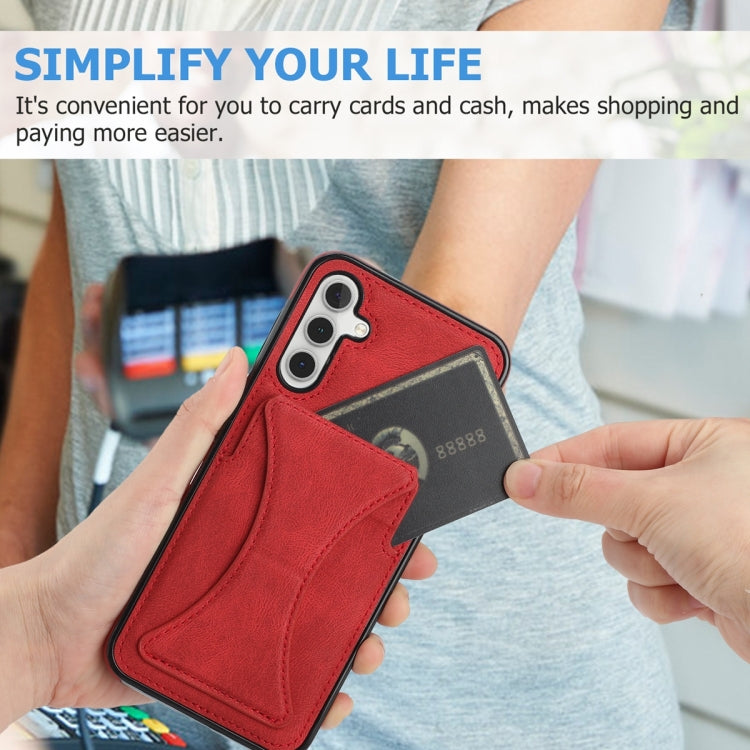 For Samsung Galaxy A14 4G / 5G Ultra-thin Shockproof Phone Protective Case with Holder(Red) - free shipping - PMC TechLife - Order now!
