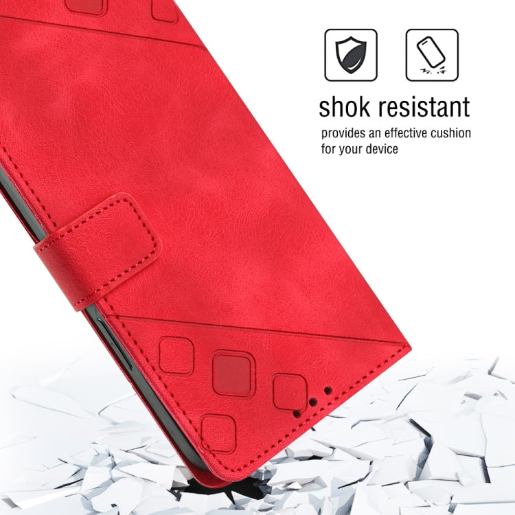 For Huawei nova 10 Skin-feel Embossed Leather Phone Case(Red) - free shipping - PMC TechLife - Order now!