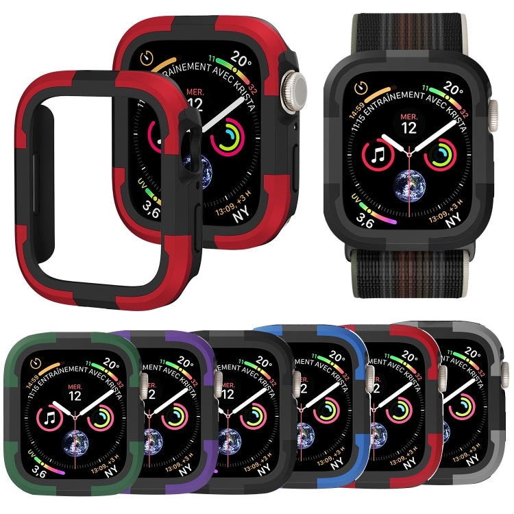For Apple Watch Series 8 & 7 41mm Armor Frame Watch Case(Purple) - Smart Wear by PMC TechLife | Online Shopping South Africa | PMC TechLife