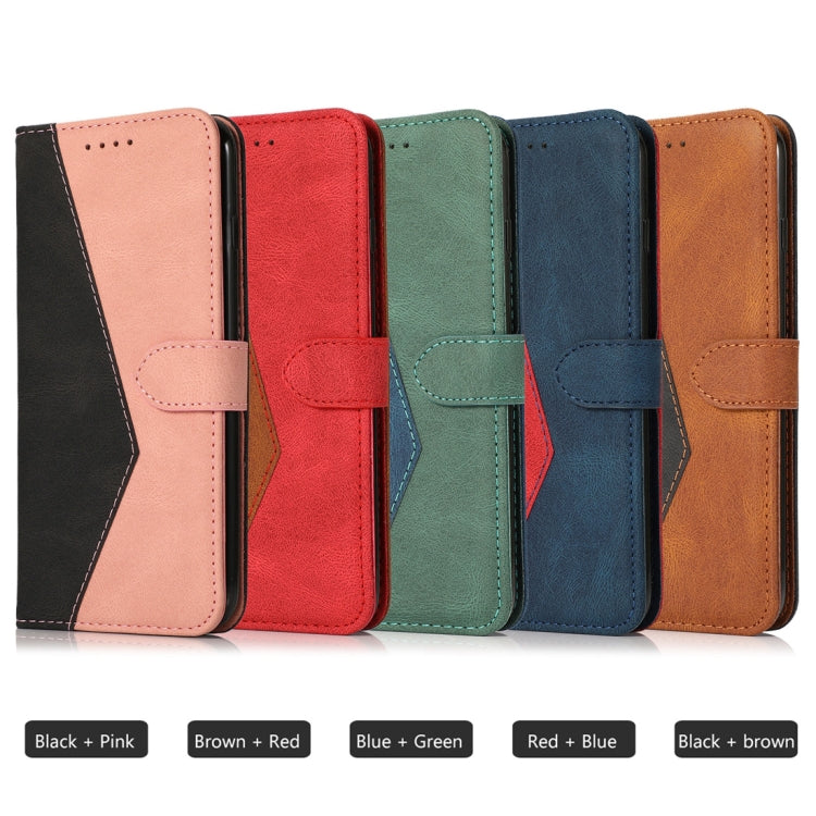 For TCL 40 SE Dual-color Stitching Leather Phone Case(Blue Green) - free shipping - PMC TechLife - Order now!