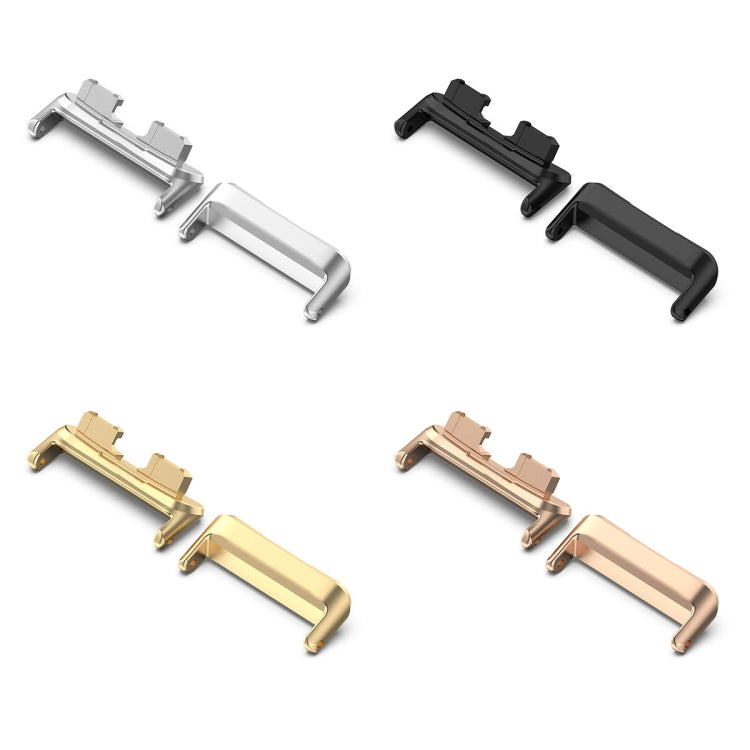 For Huawei Band 8 1 Pair Stainless steel Metal Watch Band Connector(Silver) - by PMC TechLife | Online Shopping South Africa | PMC TechLife