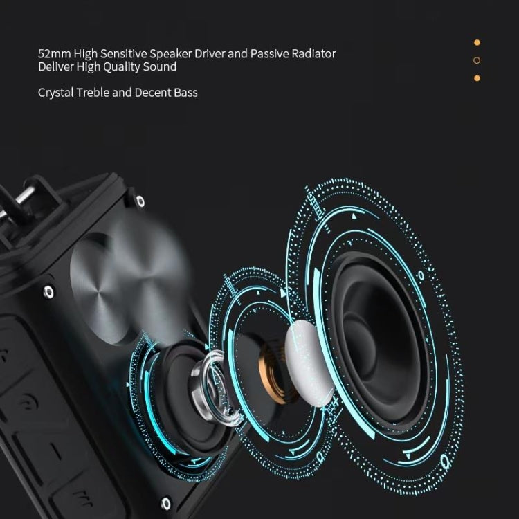 New Rixing NR109 TF FM Portable Bluetooth Stereo Surround(Black) - Desktop Speaker by NewRixing | Online Shopping South Africa | PMC TechLife | Buy Now Pay Later Mobicred