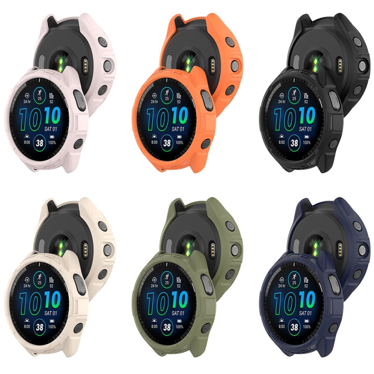 For Garmin Forerunner 965 Armor Hollow Watch Protective Case(Black) - Watch Cases by PMC TechLife | Online Shopping South Africa | PMC TechLife