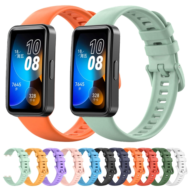 For Huawei Band 8 16mm Solid Color Silicone Replacement Watch Band(Orange) - by PMC TechLife | Online Shopping South Africa | PMC TechLife