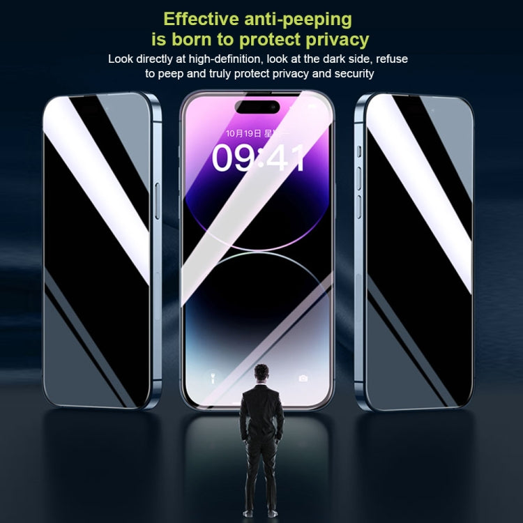 For iPhone 14 Plus WK WTP-067 King Kong Vacha 9D Curved Privacy Tempered Glass Film(Black) - iPhone 14 Plus Tempered Glass by WK | Online Shopping South Africa | PMC TechLife
