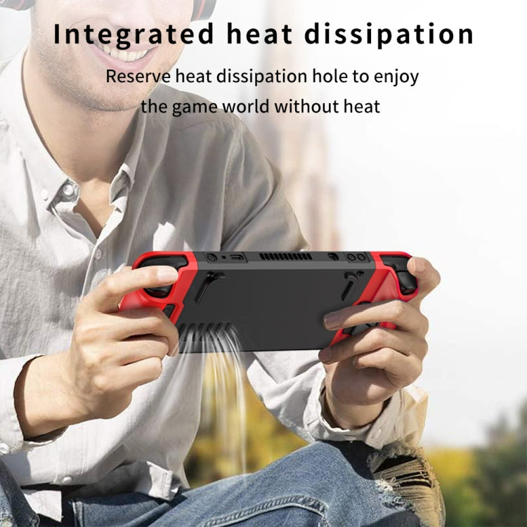 GKK For Steam Deck Color Contrast Anti-fall Game Console Case(Red) - Cover Case by GKK | Online Shopping South Africa | PMC TechLife | Buy Now Pay Later Mobicred