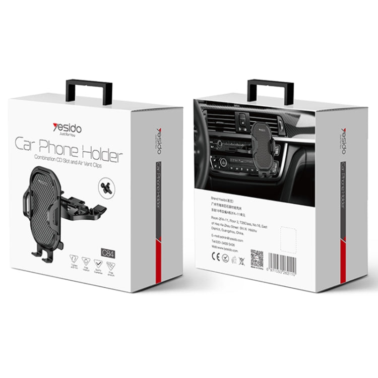 Yesido C84 360 Degree Rotating CD Port Car Phone Holder(Black) - Car Holders by Yesido | Online Shopping South Africa | PMC TechLife