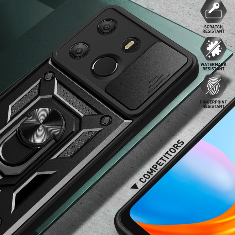 For Tecno Pop 7 Pro / Spark Go 2023 Sliding Camera Cover Design TPU+PC Protective Case(Red) - free shipping - PMC TechLife - Order now!