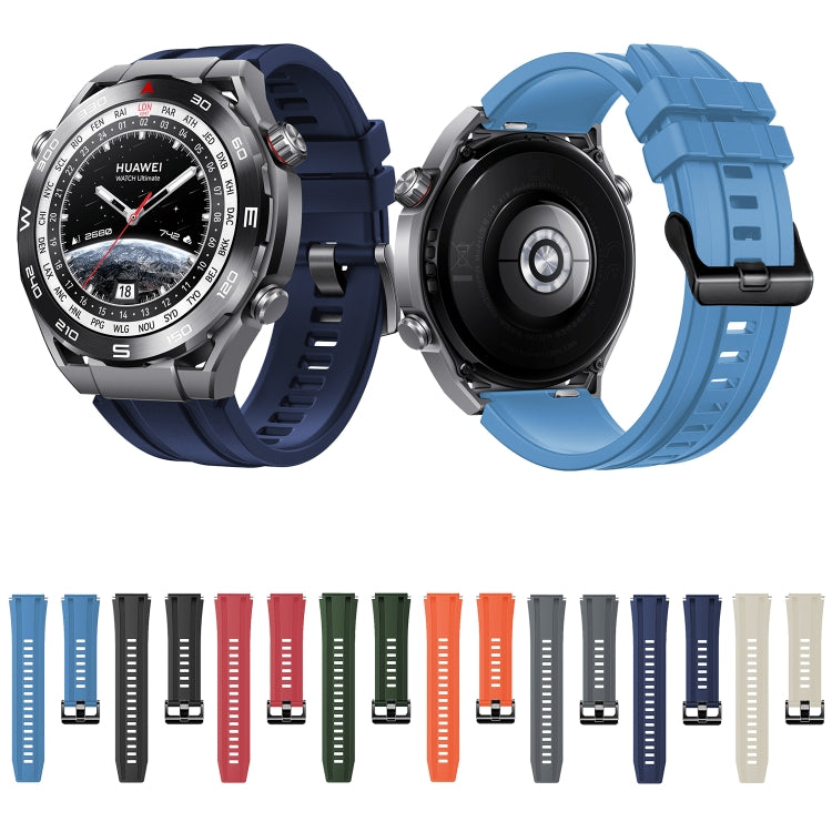 3pcs Longer Style For Huawei Watch Ultimate Silicone Replacement Watch Band(Green) - by PMC TechLife | Online Shopping South Africa | PMC TechLife