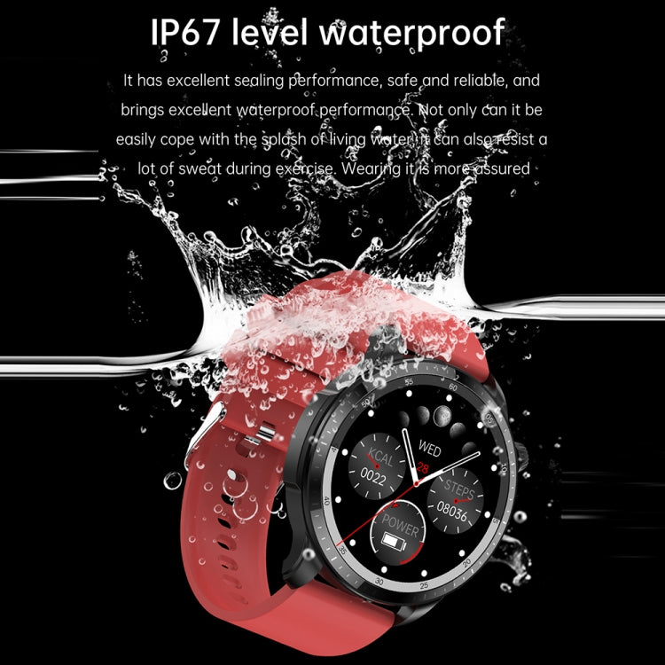 T52 1.39 inch IP67 Waterproof Leather Band Smart Watch Supports Bluetooth Call / Blood Oxygen / Body Temperature Monitoring(Brown) - by PMC TechLife | Online Shopping South Africa | PMC TechLife