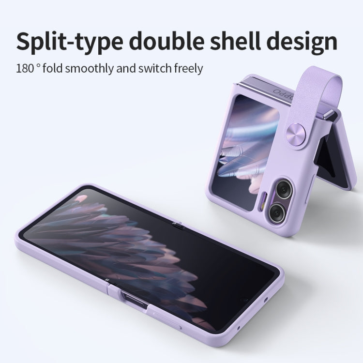For OPPO Find N2 Flip NILLKIN Skin Feel Liquid Silicone Phone Case With Finger Strap(White) - free shipping - PMC TechLife - Order now!