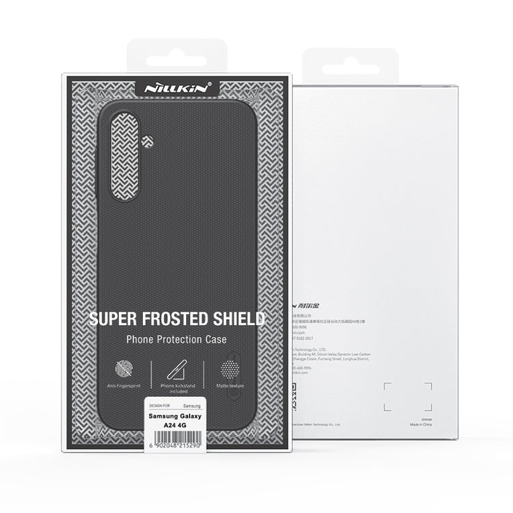 For Samsung Galaxy A24 4G NILLKIN Frosted PC Phone Case(Black) - Galaxy Phone Cases by NILLKIN | Online Shopping South Africa | PMC TechLife