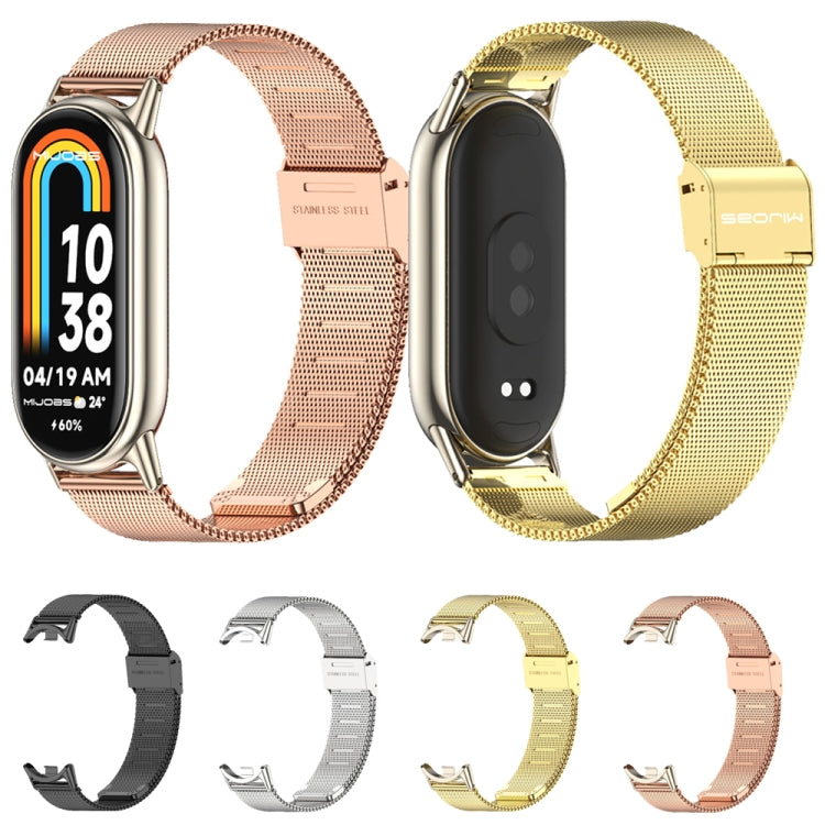 For Xiaomi Smart Band 10 / 9 / 8 Mijobs Milan Buckle Metal Stainless Steel Watch Band(Gold+Light Gold) - free shipping - PMC TechLife - Order now!