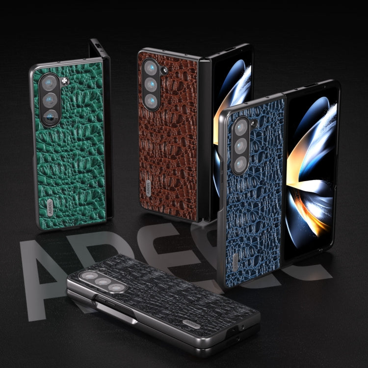 For Samsung Galaxy Z Fold5 ABEEL Genuine Leather Sky Series Black Edge Phone Case(Black) - free shipping - PMC TechLife - Order now!