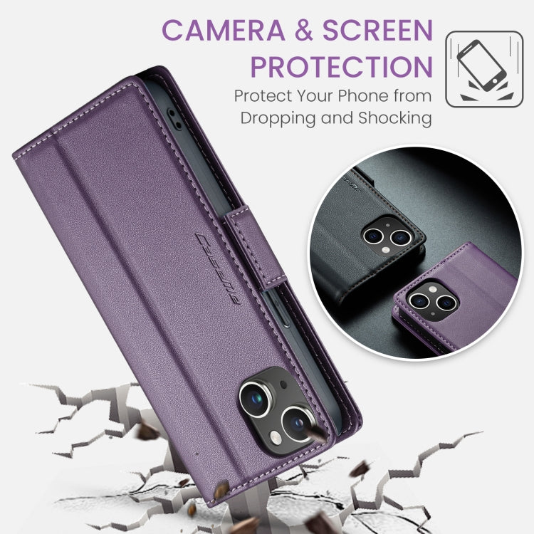 For iPhone 13 mini CaseMe 023 Butterfly Buckle Litchi Texture RFID Anti-theft Leather Phone Case(Pearly Purple) - iPhone 13 mini Cases by CaseMe | Online Shopping South Africa | PMC TechLife
