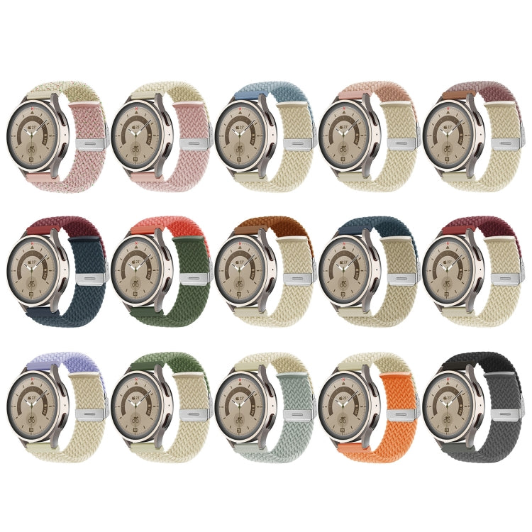 22mm Buckle Braided Nylon Watch Band(Wine Red Starlight) - 22mm Bands by PMC TechLife | Online Shopping South Africa | PMC TechLife