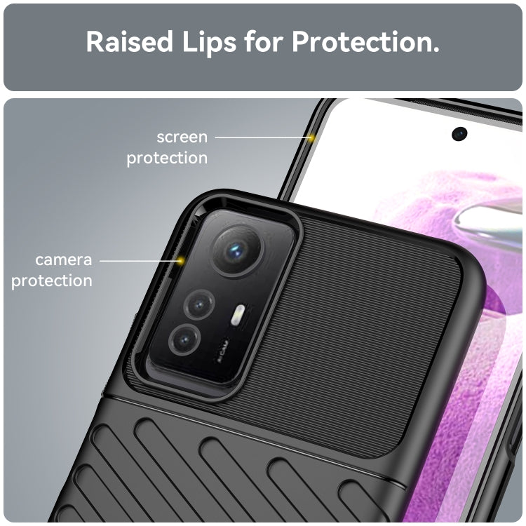 For Xiaomi Redmi Note 12S Thunderbolt Shockproof TPU Protective Soft Phone Case(Black) - free shipping - PMC TechLife - Order now!