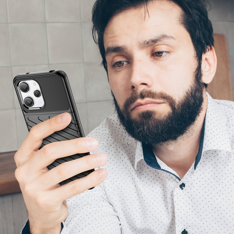 For Xiaomi Redmi 12 Thunderbolt Shockproof TPU Protective Soft Phone Case(Black) - free shipping - PMC TechLife - Order now!