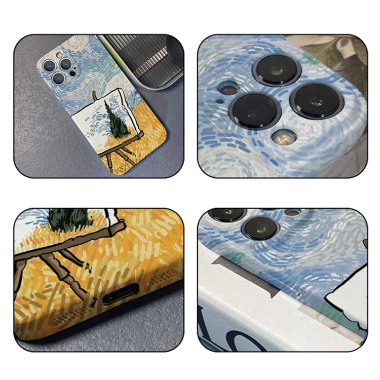 For iPhone 14 Pro Max Precise Hole Oil Painting Pattern PC Phone Case(Landscape Painting) - iPhone 14 Pro Max Cases by PMC TechLife | Online Shopping South Africa | PMC TechLife