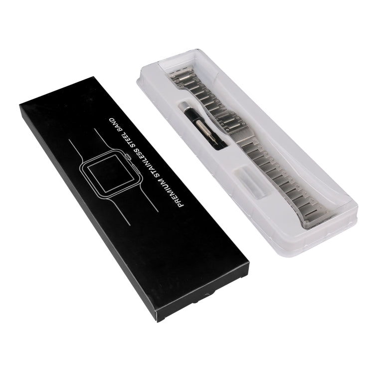 Double Rows Metal Watch Band For Apple Watch 7 41mm(Silver) - Watch Bands by PMC TechLife | Online Shopping South Africa | PMC TechLife