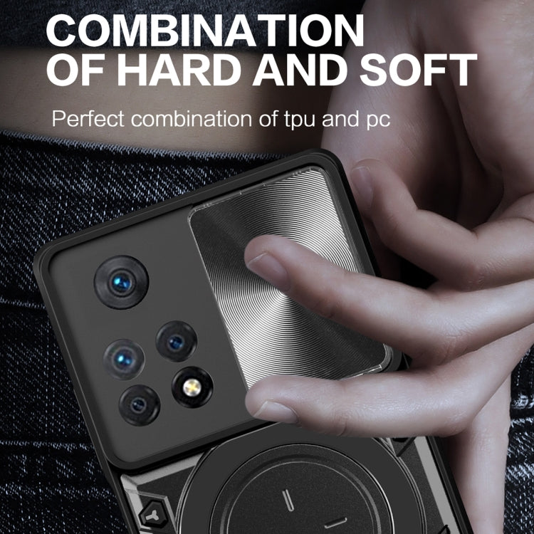 For Xiaomi Redmi Note 11 Pro CD Texture Sliding Camshield Magnetic Holder Phone Case(Black) - free shipping - PMC TechLife - Order now!