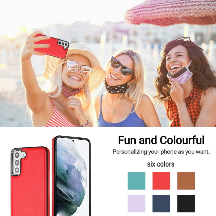 For Samsung Galaxy S23+ Leather Texture Full Coverage Phone Case(Red) - free shipping - PMC TechLife - Order now!