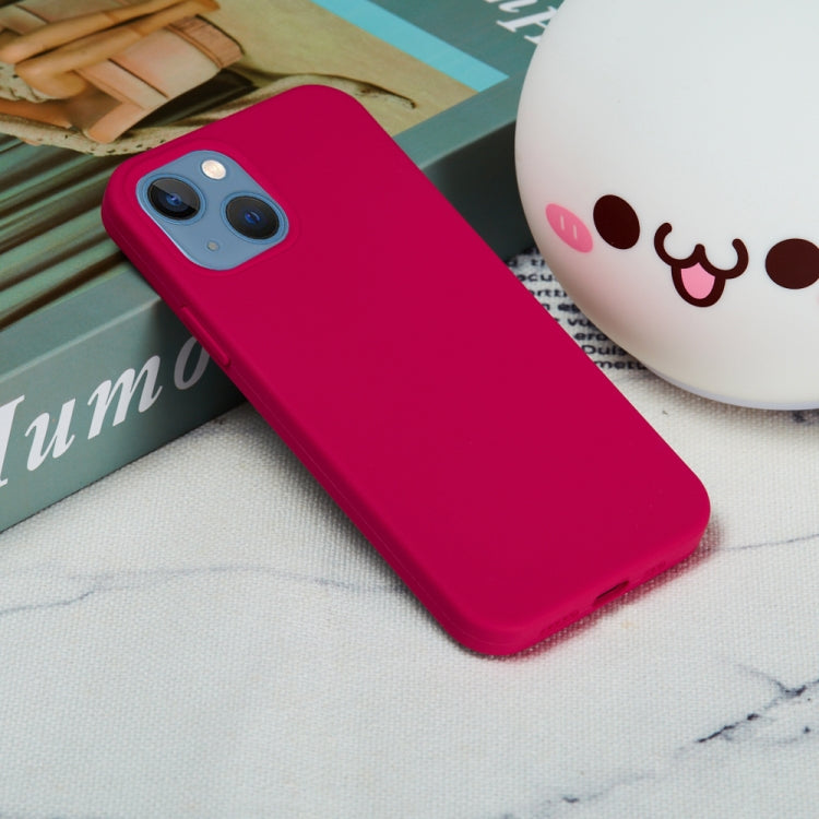 For iPhone 15 Plus Solid Color Silicone Phone Case(Rose Red) - iPhone 15 Plus Cases by PMC TechLife | Online Shopping South Africa | PMC TechLife