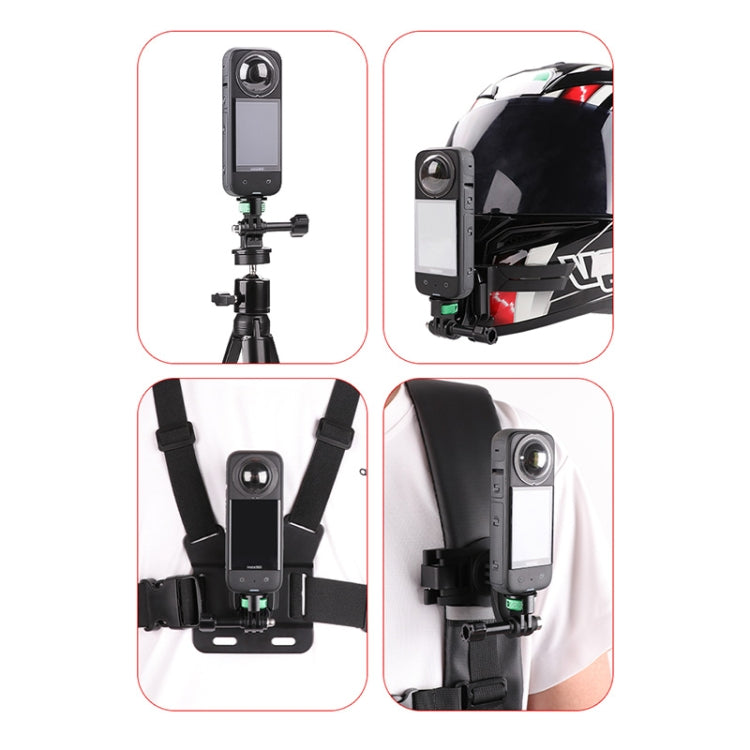 1/4 inch Screw Adjustable Metal Action Camera Adapter(Green Black) - Connection Mount by PMC TechLife | Online Shopping South Africa | PMC TechLife