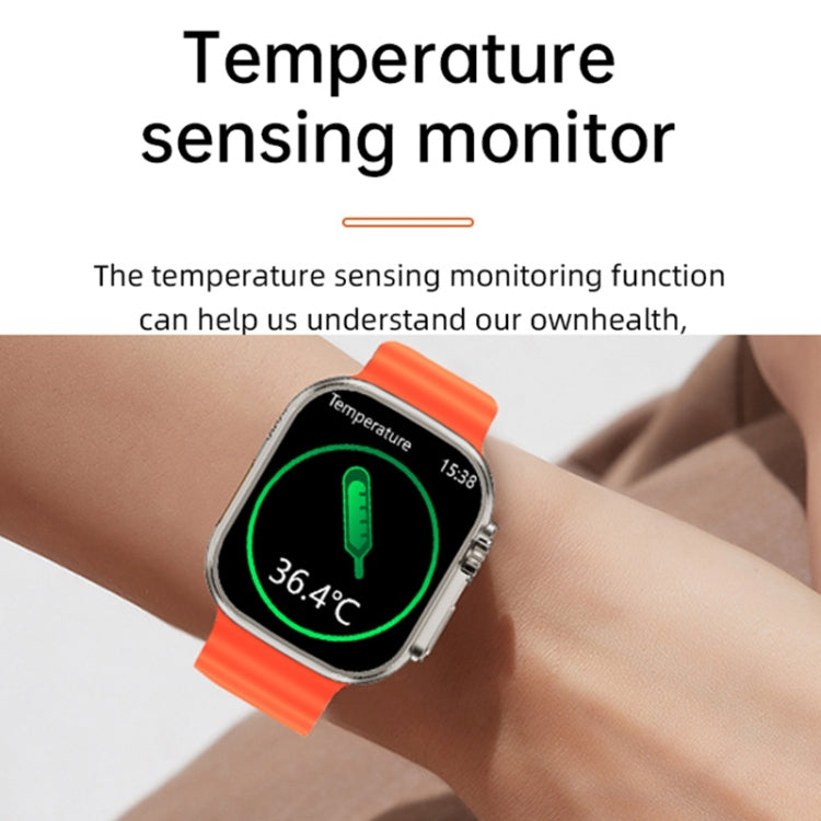 WS-E9 Ultra 2.2 inch IP67 Waterproof Silicone Band Smart Watch, Support Heart Rate / NFC(Silver) - Smart Watches by PMC TechLife | Online Shopping South Africa | PMC TechLife