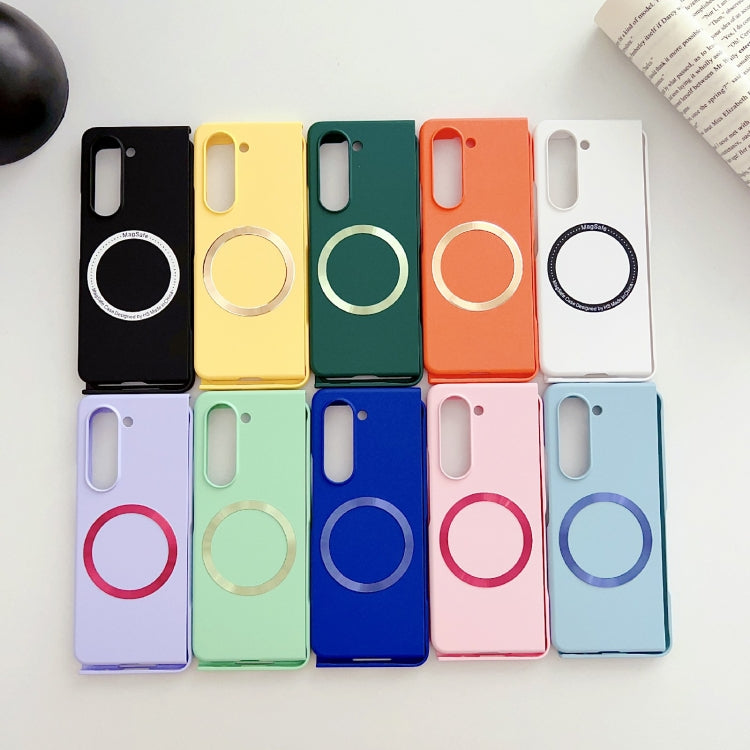 For Samsung Galaxy Z Fold5 Skin Feel Magsafe Magnetic Shockproof PC Phone Case(Yellow) - free shipping - PMC TechLife - Order now!