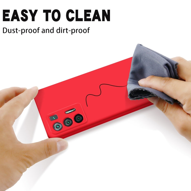 For Hisense Infinity H50S 5G Pure Color Liquid Silicone Shockproof Phone Case(Red) - More Brand by PMC TechLife | Online Shopping South Africa | PMC TechLife | Buy Now Pay Later Mobicred