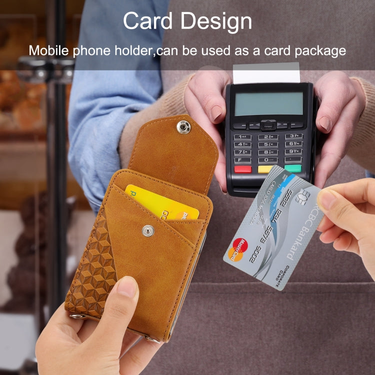 For Samsung Galaxy Z Flip5 Cubic Grid Calf Texture Magnetic Leather Phone Case(Yellow) - free shipping - PMC TechLife - Order now!