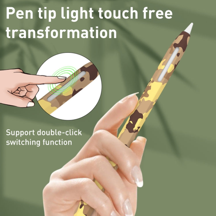 For Apple Pencil 2 LOVE MEI Camouflage Silicone Protective Pen Case(White) - free shipping - PMC TechLife - Order now!