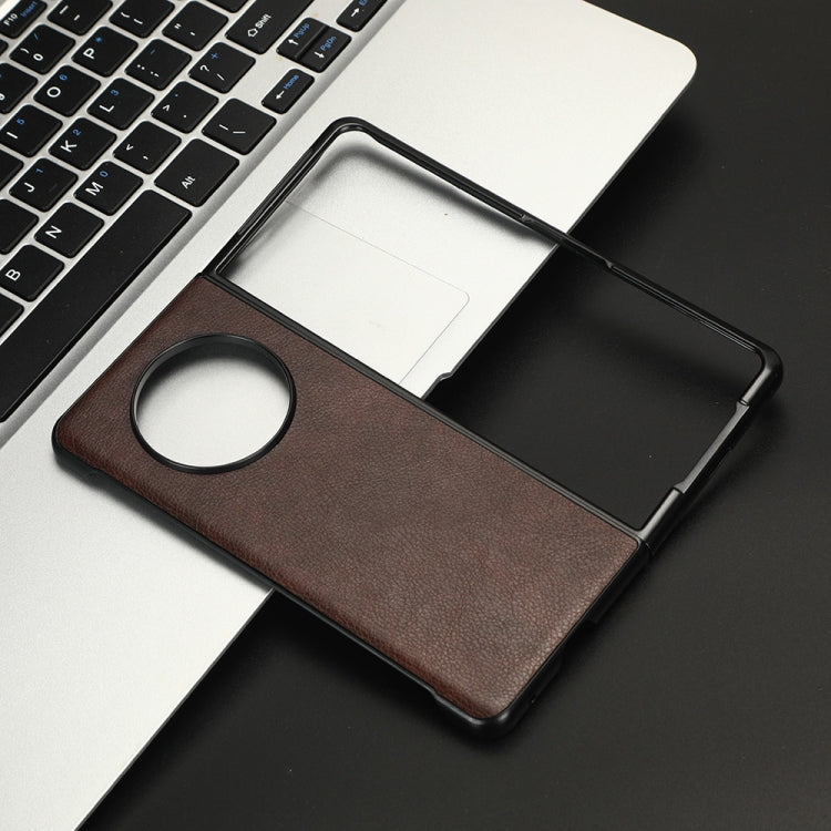 For Tecno Phantom V Fold Litchi Texture Back Cover Phone Case(Brown) - free shipping - PMC TechLife - Order now!