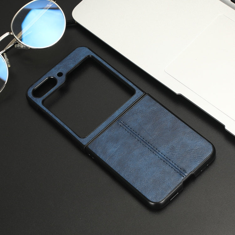 For Samsung Galaxy Z Flip5 Cow Pattern Sewing Back Cover Phone Case(Blue) - free shipping - PMC TechLife - Order now!