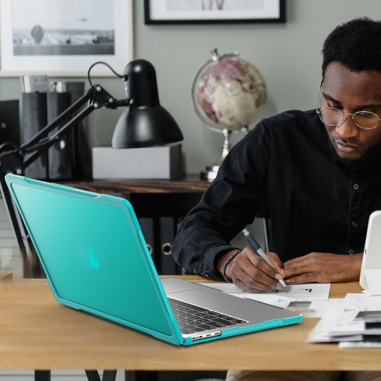 For MacBook Air 13.6 inch A2681 2022 Translucent Laptop Protective Case(Light Blue) - MacBook Air Cases by PMC TechLife | Online Shopping South Africa | PMC TechLife