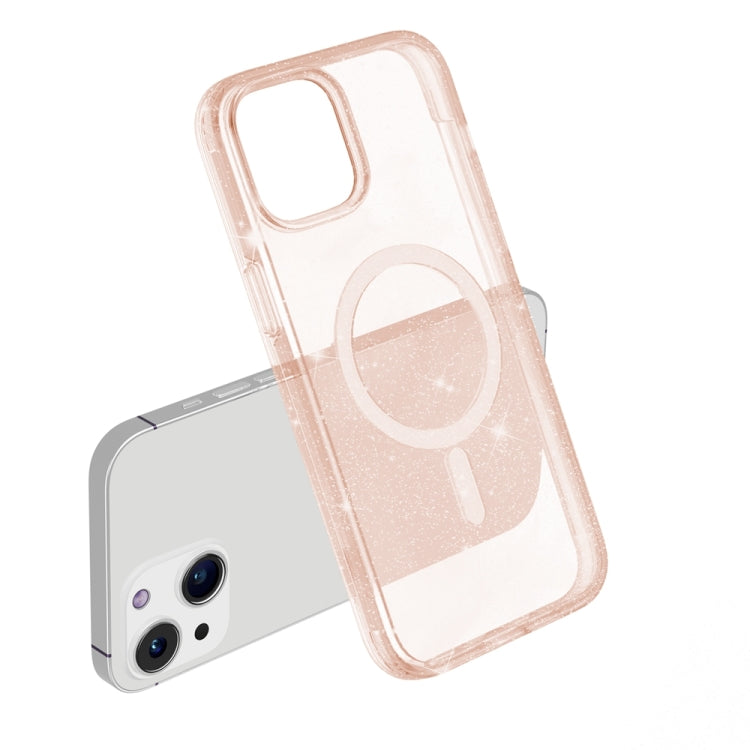 For iPhone 15 Plus Terminator Style Glitter Powder MagSafe Magnetic Phone Case(Gold) - free shipping - PMC TechLife - Order now!