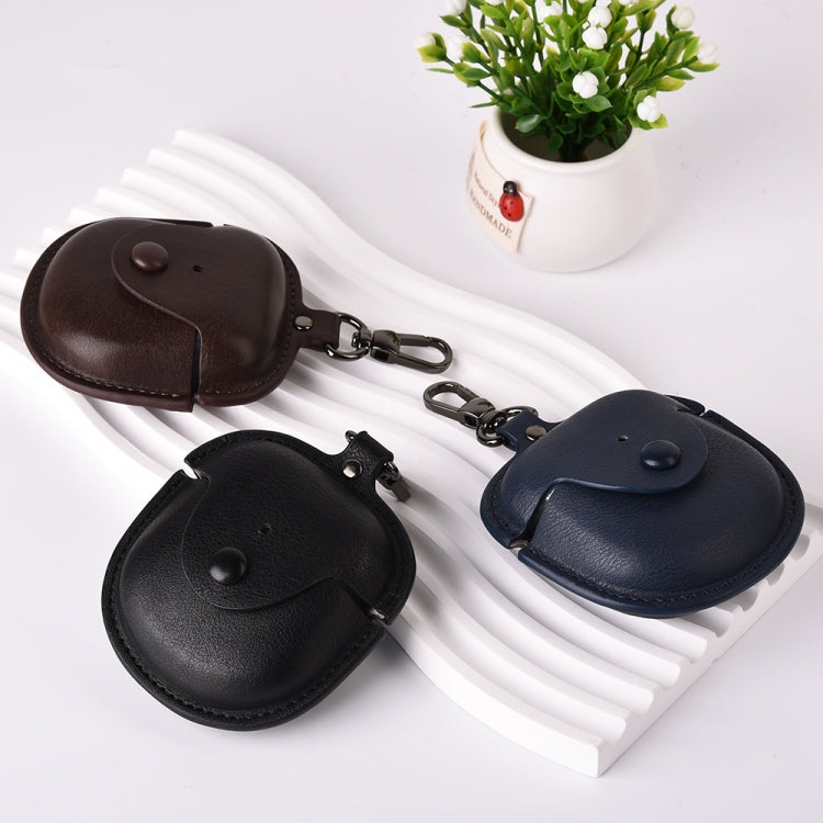 For Bose QuietComfort Earbuds II Leather TWS Earphone Protective Case with Hook(Brown) - Other Earphone Case by PMC TechLife | Online Shopping South Africa | PMC TechLife | Buy Now Pay Later Mobicred
