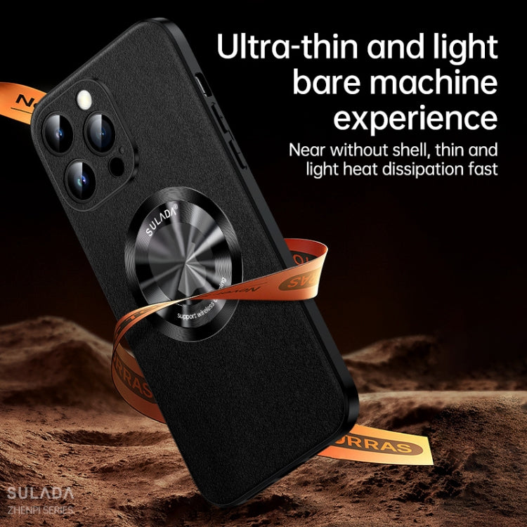 For iPhone 12 Pro Max SULADA Microfiber Leather MagSafe Magnetic Phone Case(Brown) - iPhone 12 Pro Max Cases by SULADA | Online Shopping South Africa | PMC TechLife