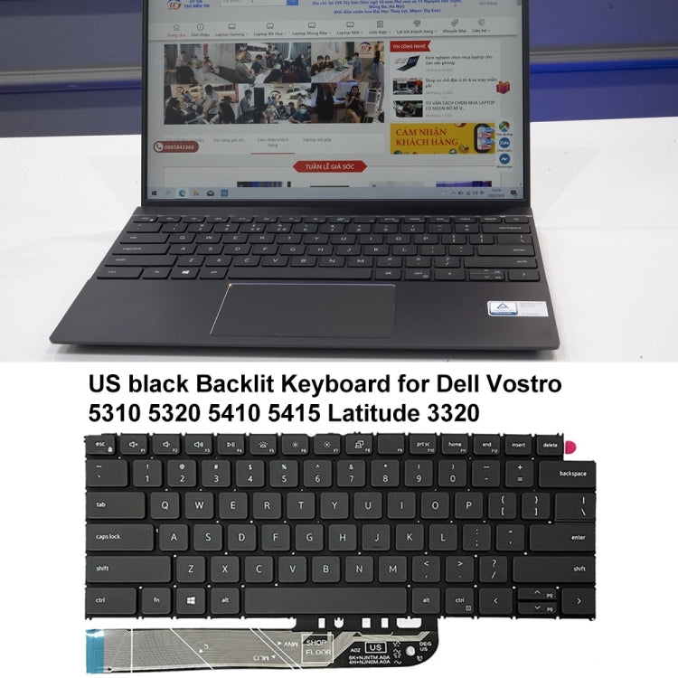 For Dell Vostro 5310 5320 5410 Latitude 3320 3420 US Version Backlight Laptop Keyboard(Black) - free shipping - PMC TechLife - Order now!