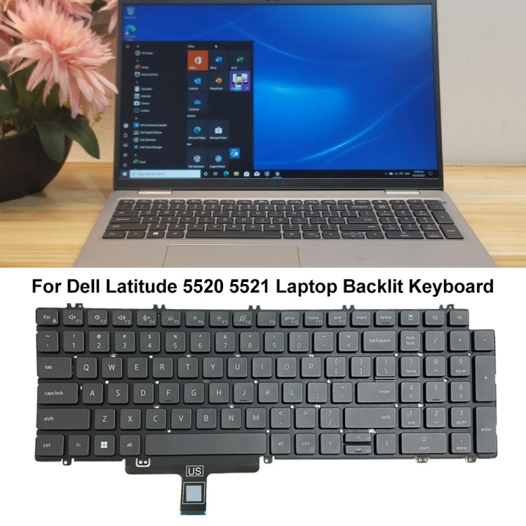 For Dell Latitude 5520 5521 Precision 3560 3561 US Version Backlight Laptop Keyboard(Black) - Dell Spare Parts by PMC TechLife | Online Shopping South Africa | PMC TechLife | Buy Now Pay Later Mobicred