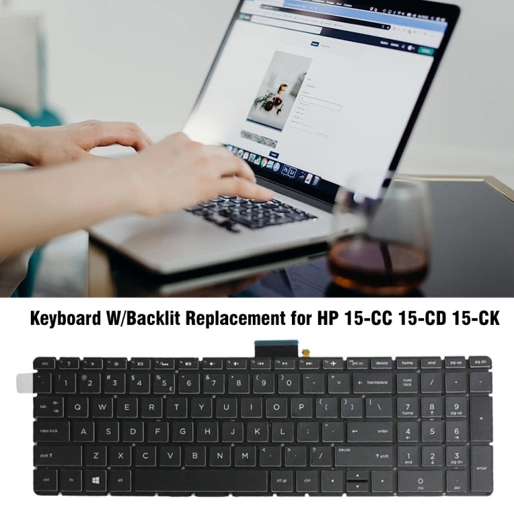 For HP 15-CC / 15-CD / 15-CK US Version Laptop Backlight Keyboard - HP Spare Parts by PMC TechLife | Online Shopping South Africa | PMC TechLife
