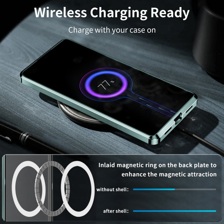 For Samsung Galaxy S23 FE 5G MagSafe Magnetic Frosted Metal Phone Case(Green) - Galaxy S23 FE 5G Cases by PMC TechLife | Online Shopping South Africa | PMC TechLife