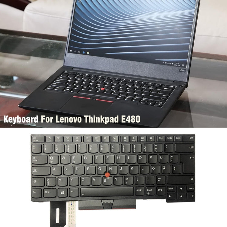 For Lenovo Thinkpad E480 E485 T480s L480 German Version Laptop Keyboard - Lenovo Spare Parts by PMC TechLife | Online Shopping South Africa | PMC TechLife