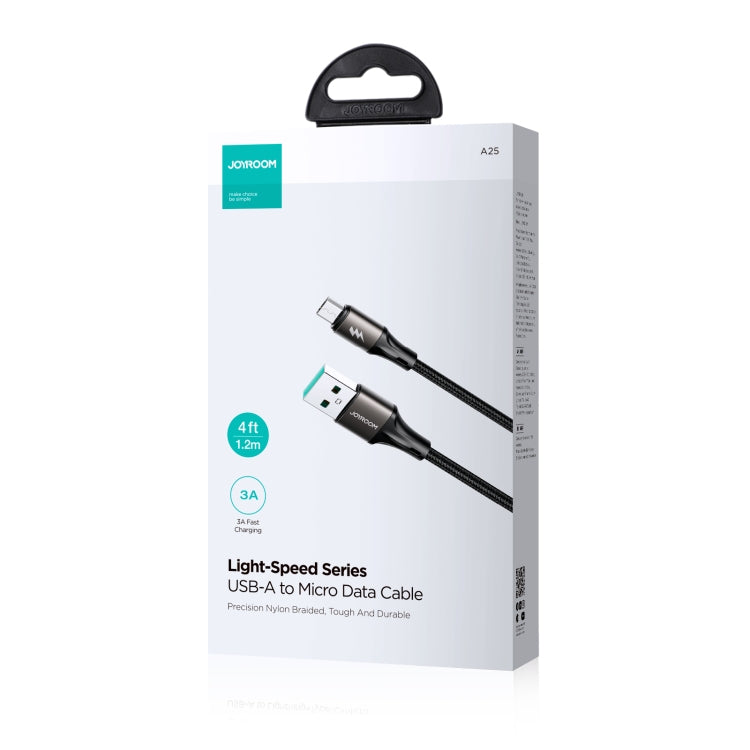 JOYROOM SA25-AM3 3A USB to Micro USB Fast Charge Data Cable, Length:1.2m(Black) - free shipping - PMC TechLife - Order now!