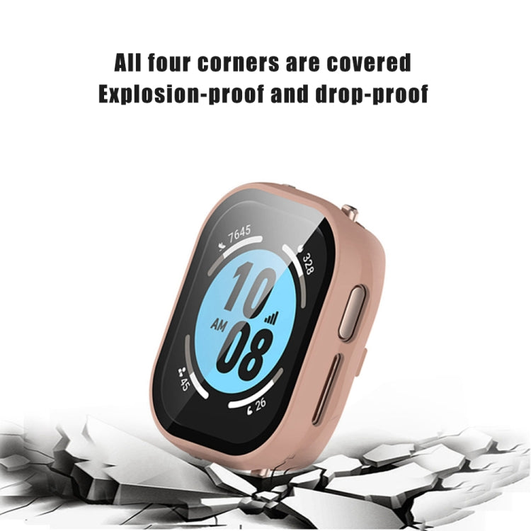 For Honor Watch 4 PC + 9H Tempered Glass Integrated Watch Case(Pink) - Watch Cases by PMC TechLife | Online Shopping South Africa | PMC TechLife | Buy Now Pay Later Mobicred