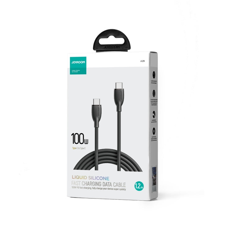 JOYROOM SA29-CC5 100W USB-C/Type-C to USB-C/Type-C Liquid Silicone Fast Charging Data Cable, Length: 1.2m(Black) - USB-C & Type-C Cable by JOYROOM | Online Shopping South Africa | PMC TechLife