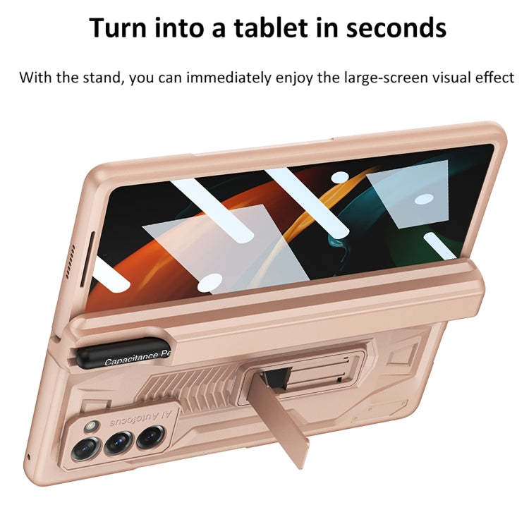 For Samsung Galaxy Z Fold2 GKK Integrated Folding Battle Shell PC Phone Case with Pen Box(Green) - free shipping - PMC TechLife - Order now!