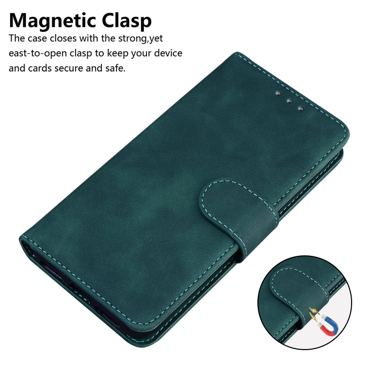 For Honor 90 Skin Feel Pure Color Flip Leather Phone Case(Green) - Honor Cases by PMC TechLife | Online Shopping South Africa | PMC TechLife | Buy Now Pay Later Mobicred